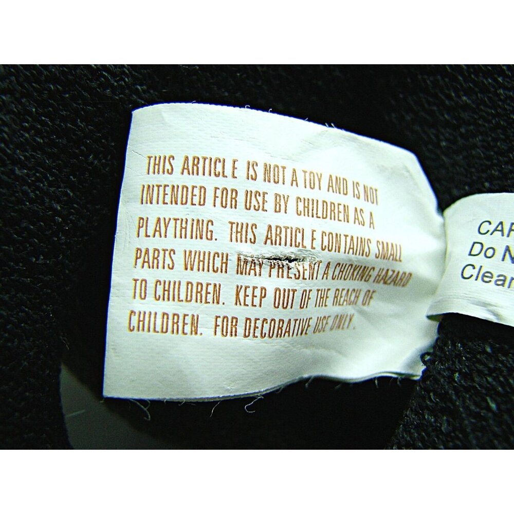 Vintage Plush Stuffed Black Cat & Bird Home Decor Tender Heart Treas Halloween - Picture 9 of 11